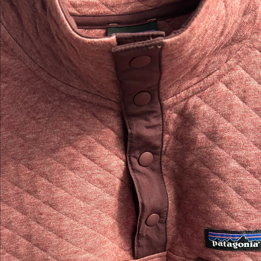 Patagonia Quilted Pullover in Brick Red - Picture 5 of 11